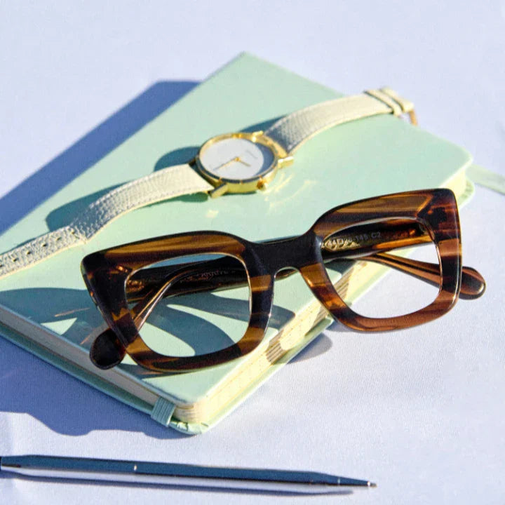 Stylish tortoiseshell prescription glasses eligible for HSA and FSA purchase