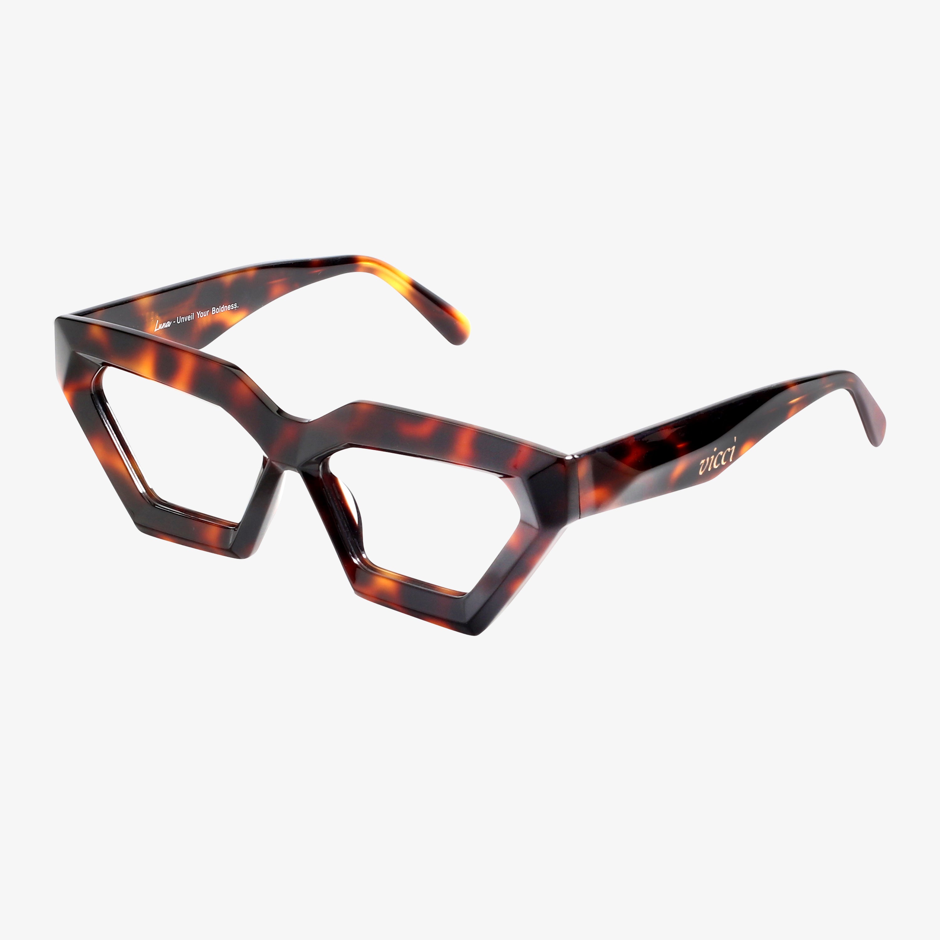 Luna Glasses – Geometric Cat-Eye Frames | Vicci Eyewear