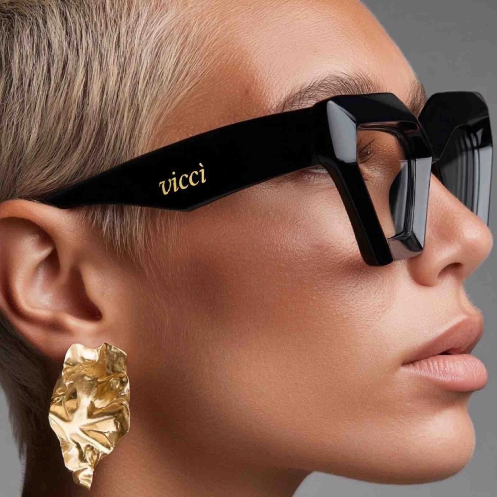 Luna Glasses – Geometric Cat-Eye Frames | Vicci Eyewear